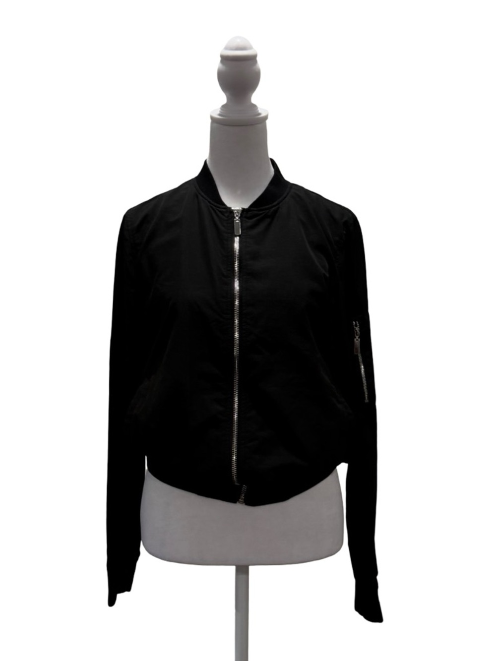 Lila Rose Black Lightweight Bomber Jacket - Size small women